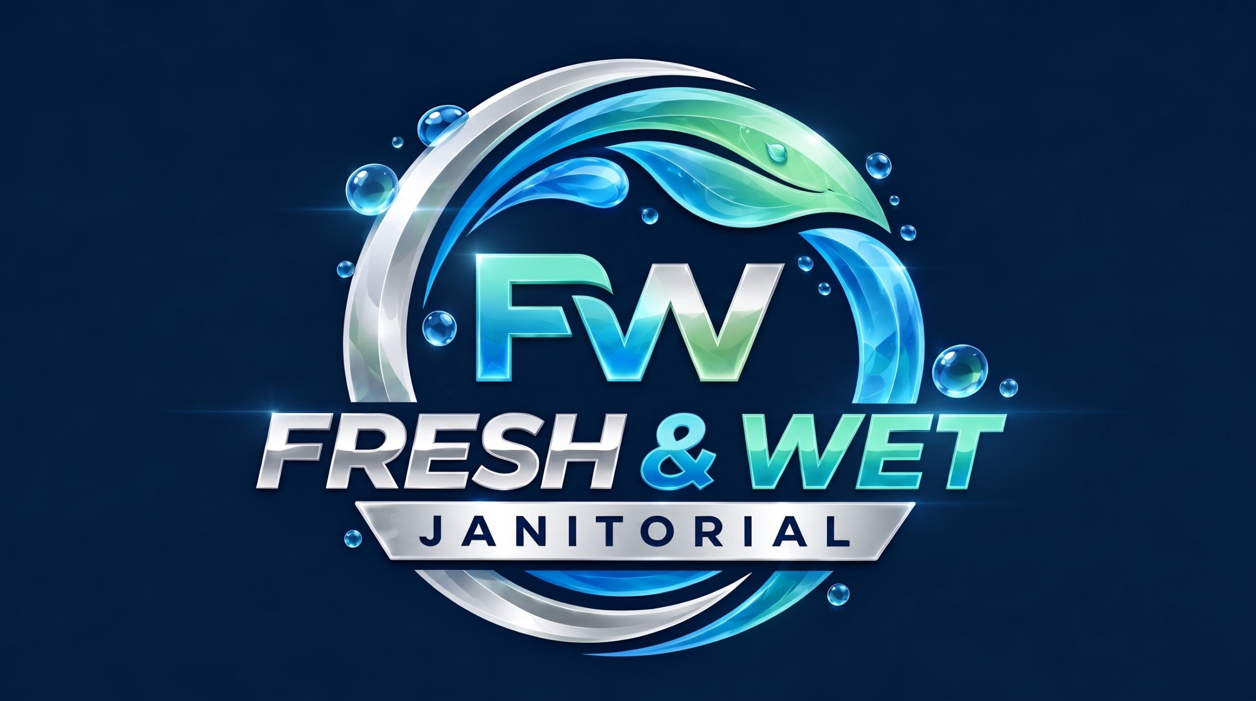 Fresh & Wet Janitorial professional cleaning crew standing on site