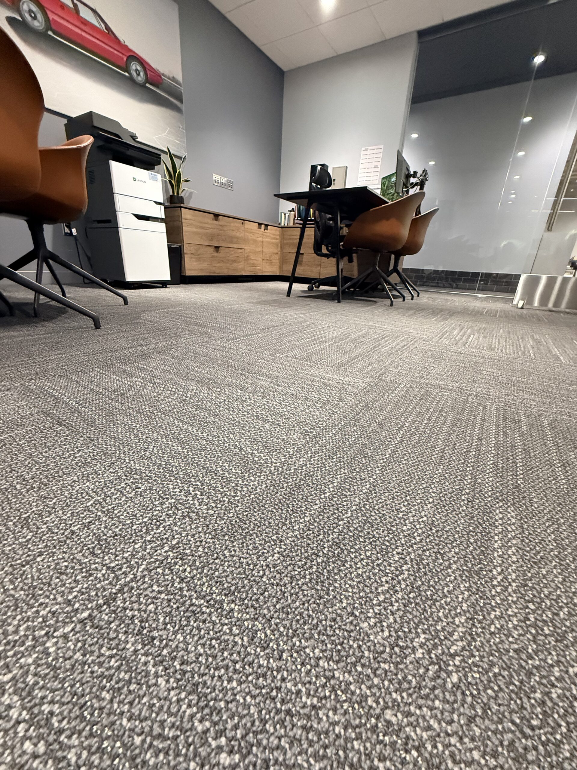 Commercial hot-water carpet extraction and restorative pile cleaning