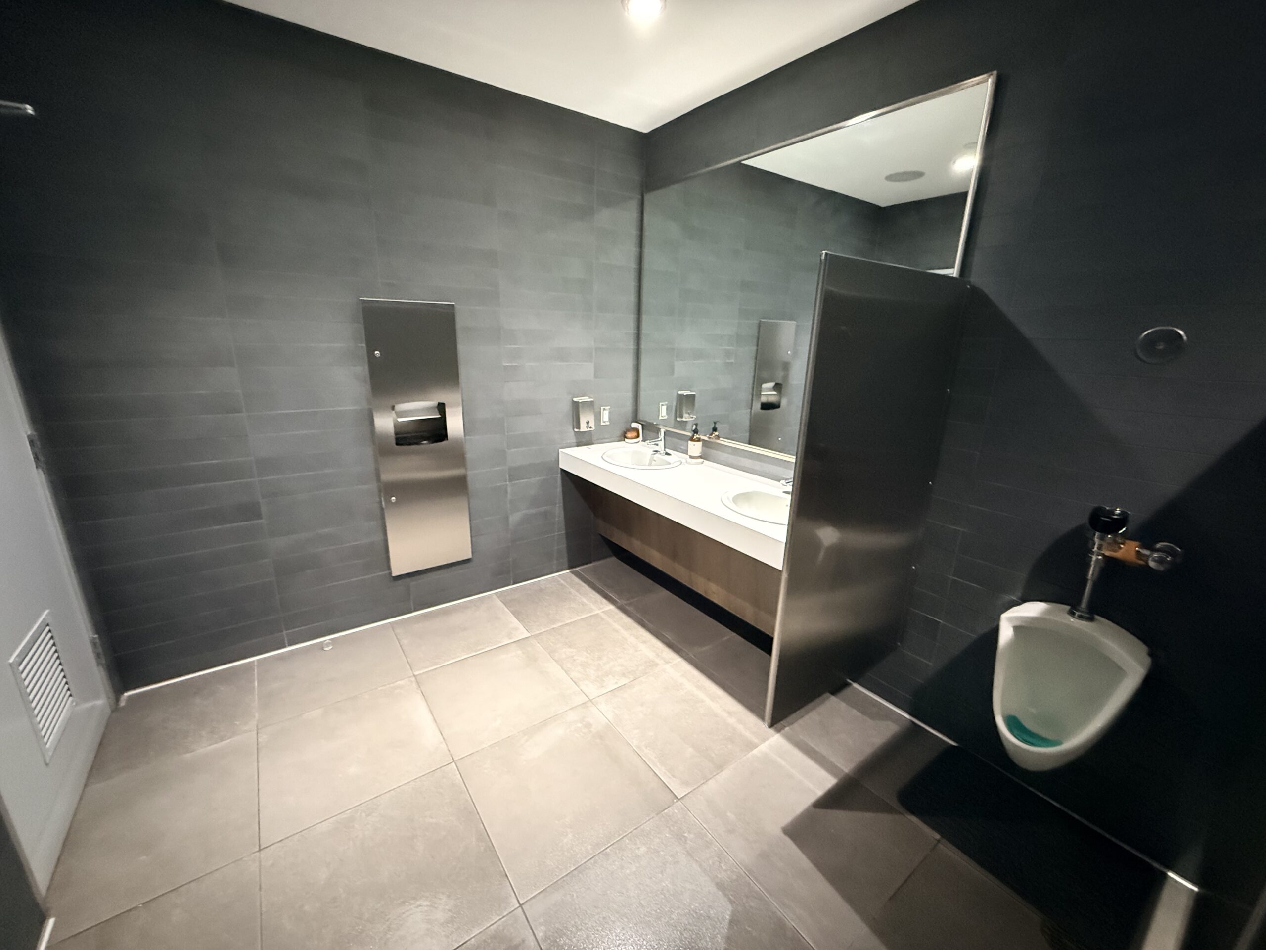 Healthcare-grade sanitization and wipe-down of commercial restrooms