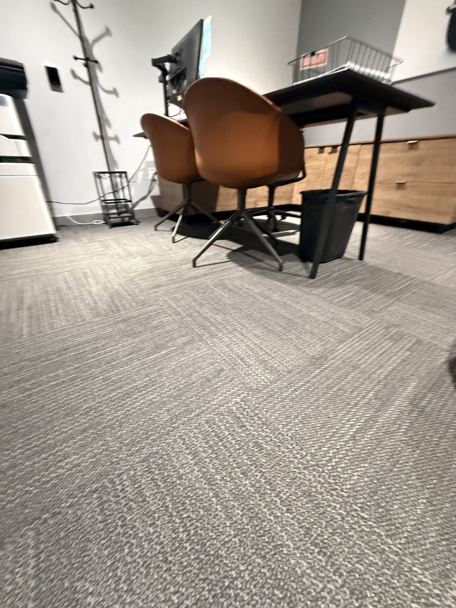 Fresh & Wet Janitorial service execution - industrial wand extracting commercial carpet tiles